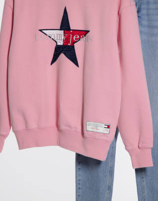tommy jeans pink jumper