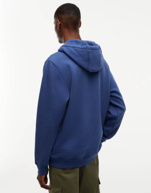 Tommy Jeans Flag embroidery fleece drawstring hoody in basic navy, 4 of 6