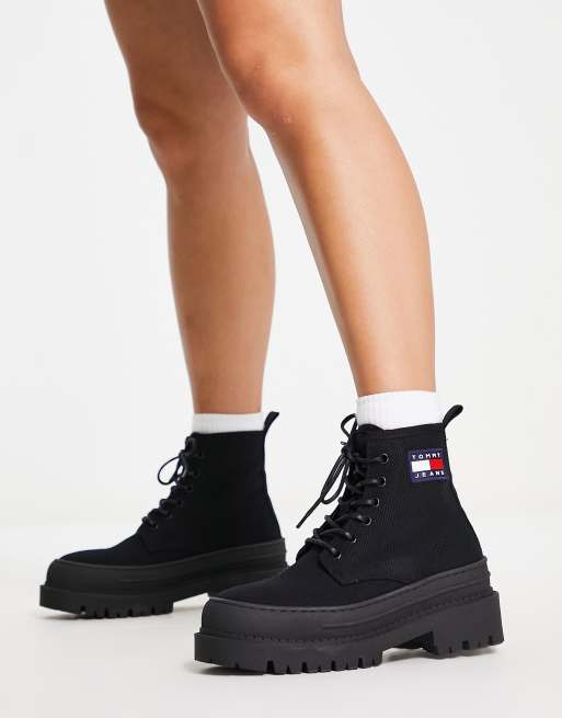 Tommy jeans flag heeled 2024 sock boots