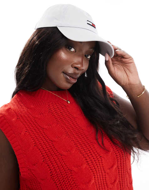 Tommy Jeans flag logo cap in light grey - view 1