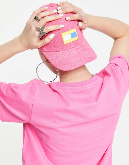 Ruwe slaap Goed gevoel Ewell Tommy Jeans flag logo cap in pink | ASOS