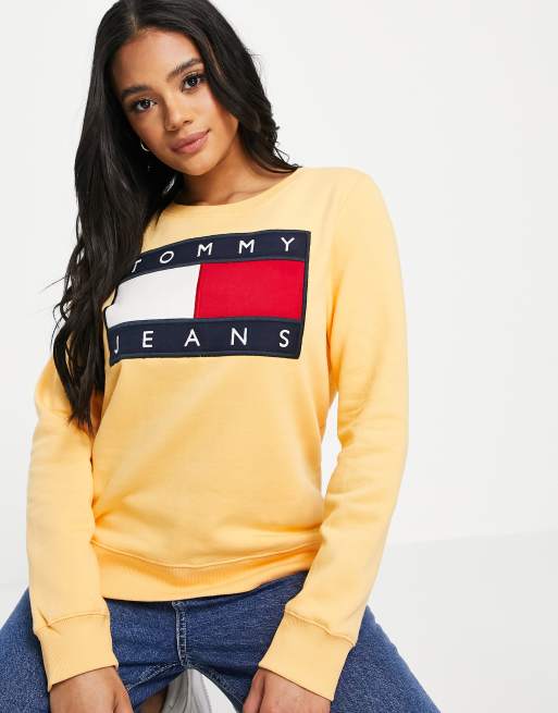 Tommy jeans cheap sweatshirt orange