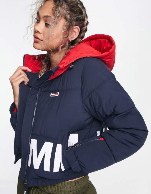 Tommy jeans puffer hot sale jacket women's