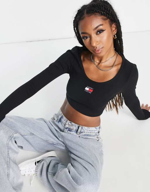 Crop top cheap tommy jeans