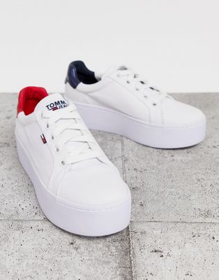 tommy jeans flag flatform trainers
