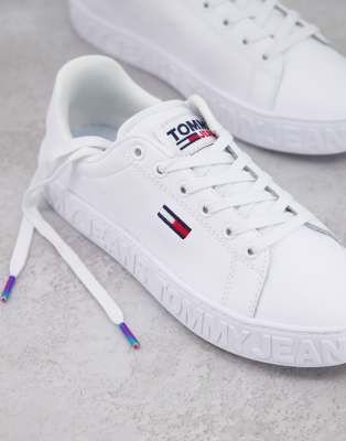 tommy jeans flag flatform trainers