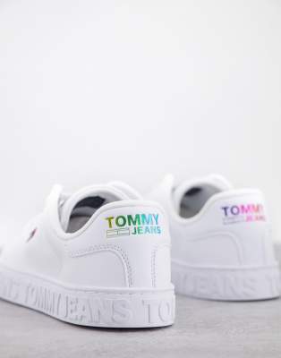 tommy jeans flag logo flatform sneaker
