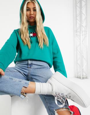 tommy jeans hoodie green