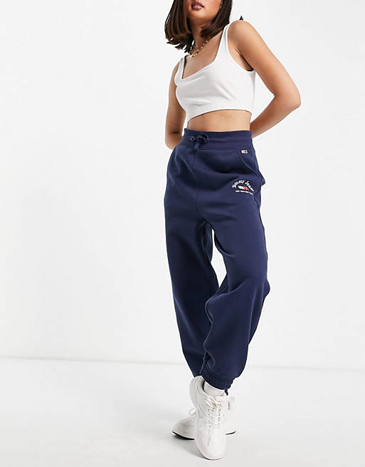 Tommy Jeans flag logo jogger in navy