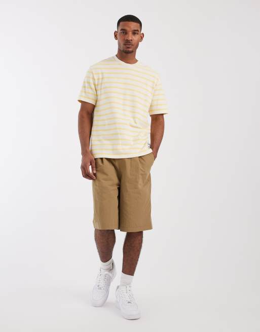 Tommy Jeans flag logo relaxed fit t-shirt in yellow stripes, 3 of 5