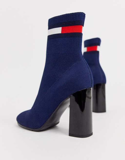 Tommy Jeans flag logo sock boot