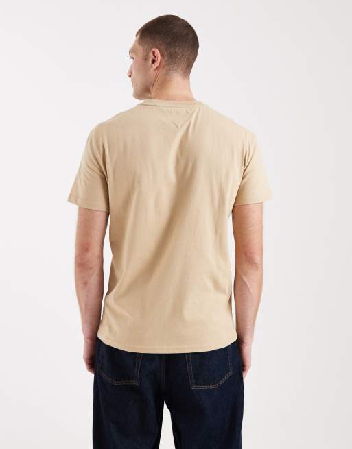 Tommy Jeans flag logo t-shirt in beige, 3 of 5