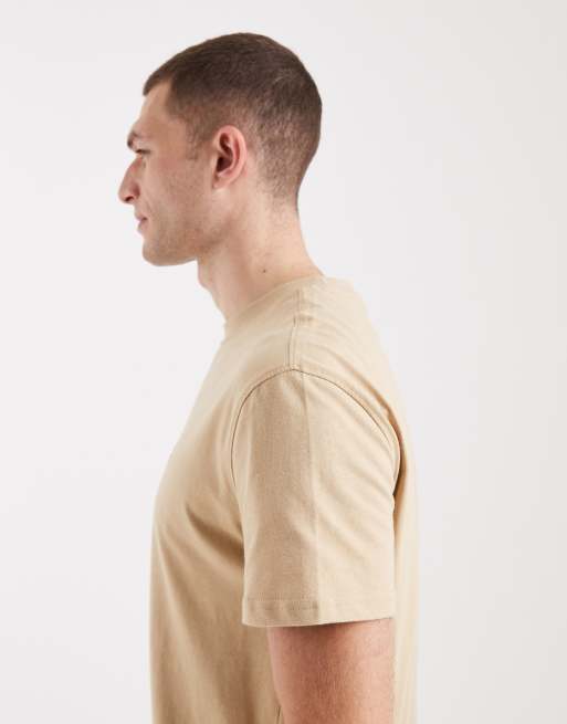 Tommy Jeans flag logo t-shirt in beige, 4 of 5