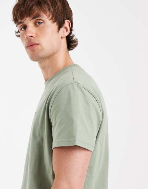 Tommy Jeans flag logo t-shirt in khaki, 5 of 5