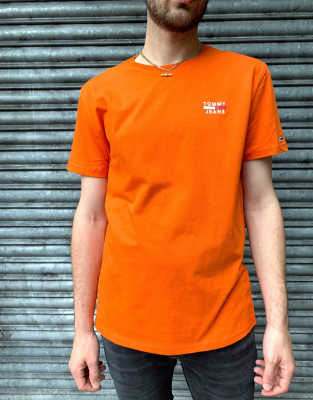 orange tommy jeans t shirt