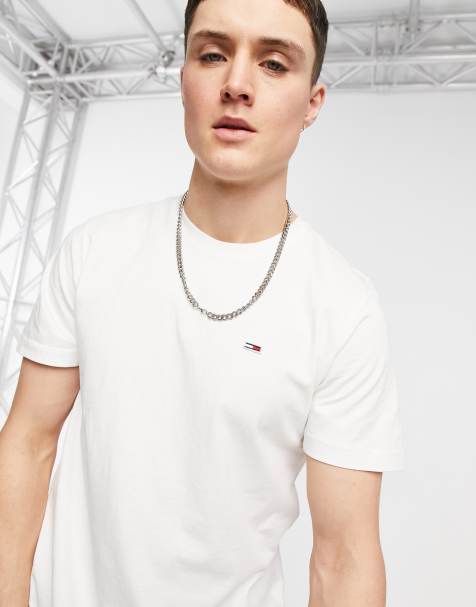 Tommy Jeans flag logo t-shirt in white - view 1