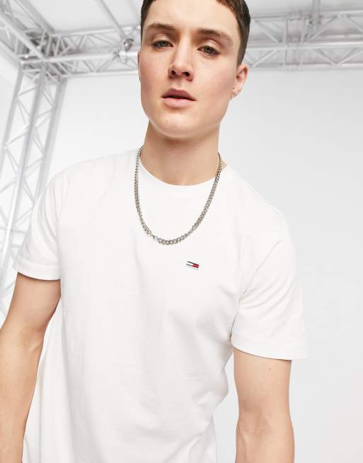 Tommy jeans white hot sale tee