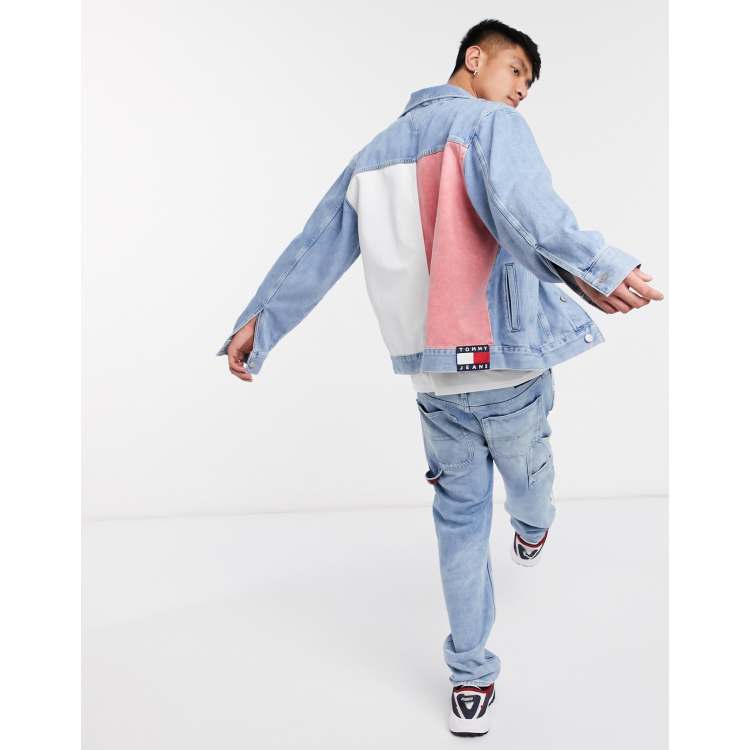 Tommy jeans sale flag denim jacket