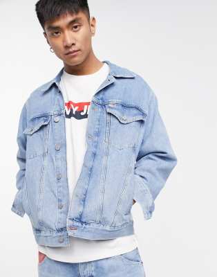 oversized denim trucker jacket