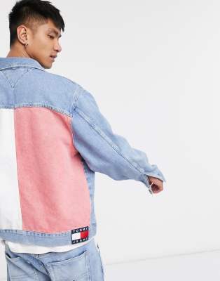 tommy jeans flag denim jacket