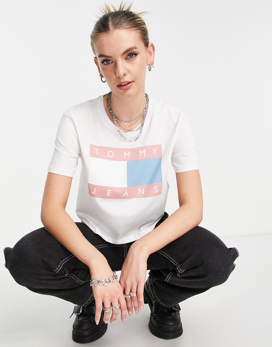 Tommy Jeans flag t-shirt white
