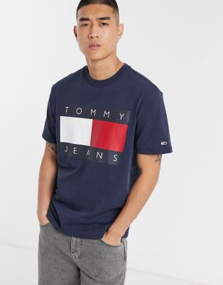 Tommy Jeans Printed Cotton T-shirt In 