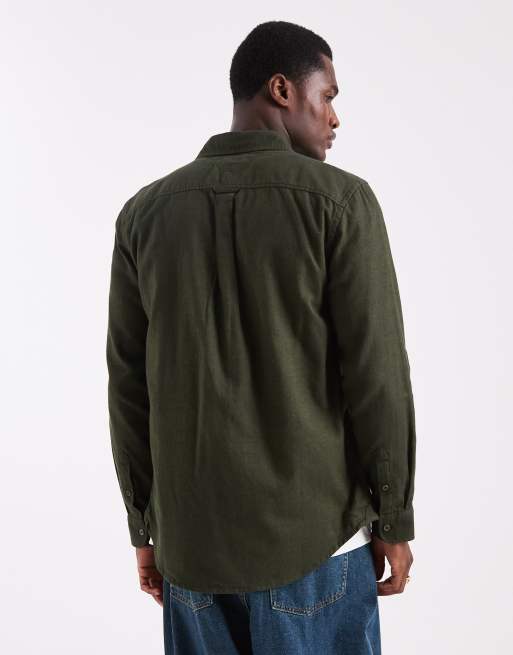 Tommy Jeans flannel shirt in dark green, 3 of 5