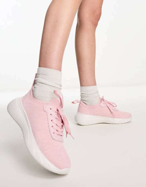 Pink and best sale white tommy shoes