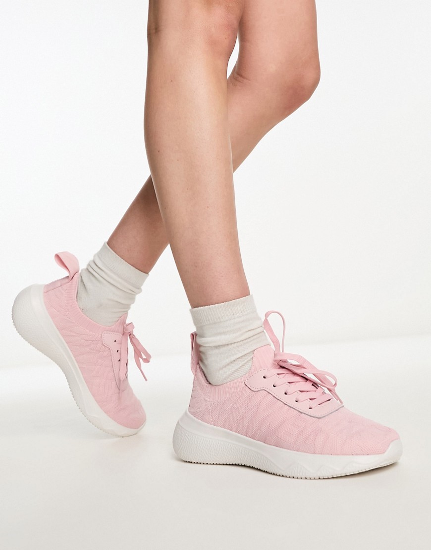 Tommy Jeans flexi jaquard trainer in pink