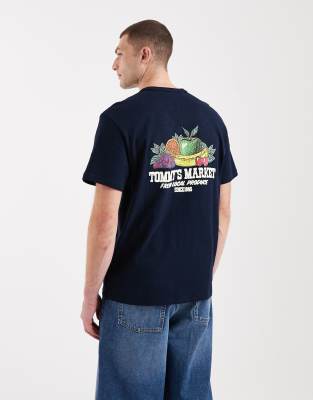 Tommy Jeans Fruit Logo Relaxed Fit T-shirt In Blue