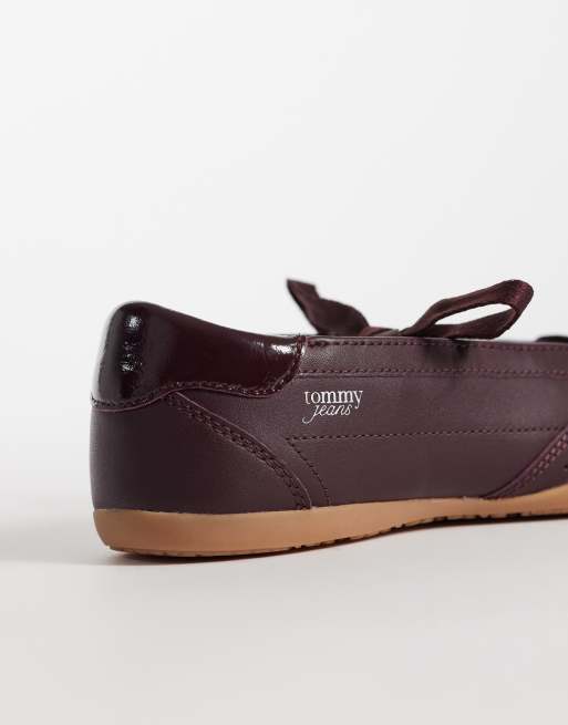 Tommy Jeans fusion baskets ballerines bordeaux, 2 de 5