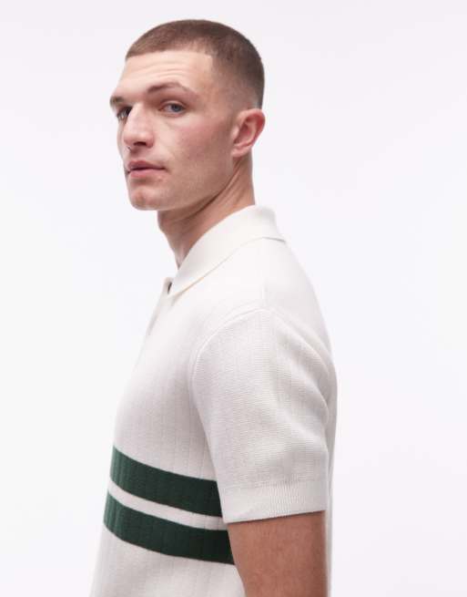 Tommy Jeans - Gebreid poloshirt in crème, 5 van 5