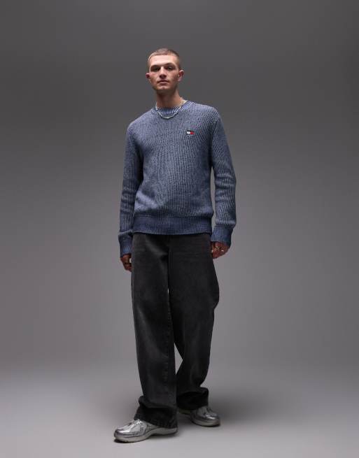 Tommy Jeans - Gebreide sweater met logobadge in marineblauw, 2 van 4