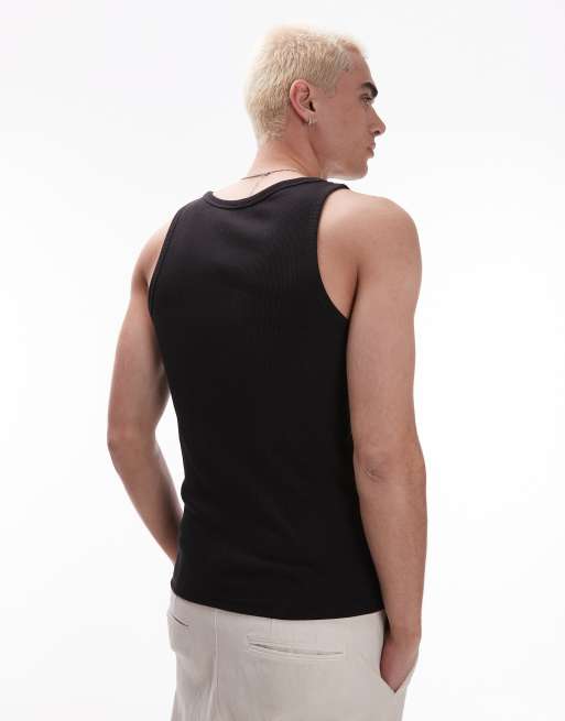 Tommy Jeans - Geribbeld hemd met klein vlaglogo in zwart, 2 van 4