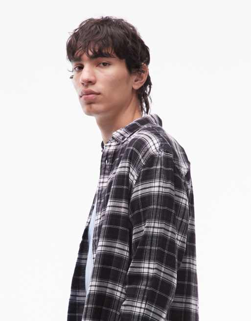 Tommy Jeans - Geruit flanellen overhemd met normale pasvorm in zwart, 4 van 5