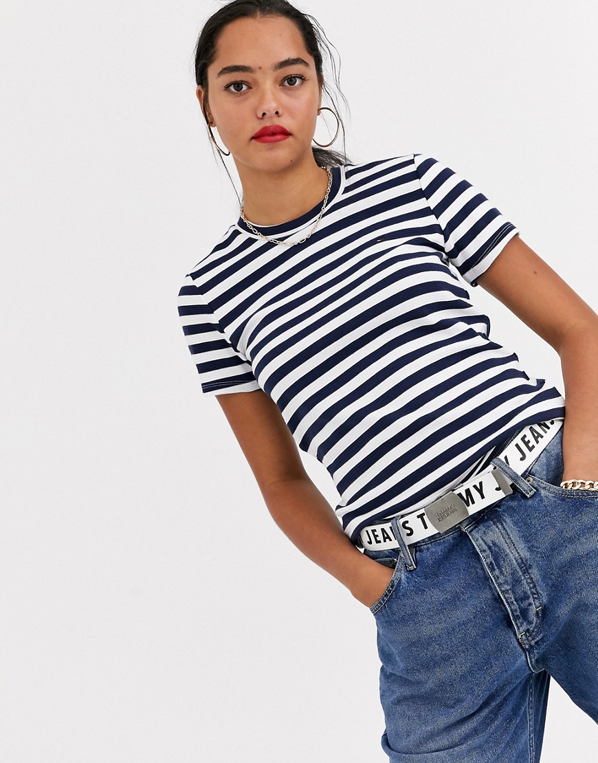 Tommy Jeans - Gestreept T-shirt-Marineblauw