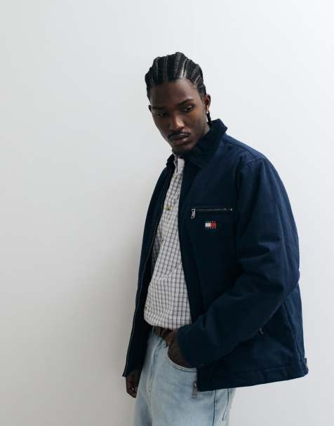Tommy Jeans gewatteerd katoenen jack in marineblauw - view 1