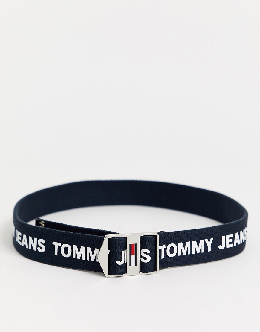Tommy Jeans - Geweven riem-Marineblauw