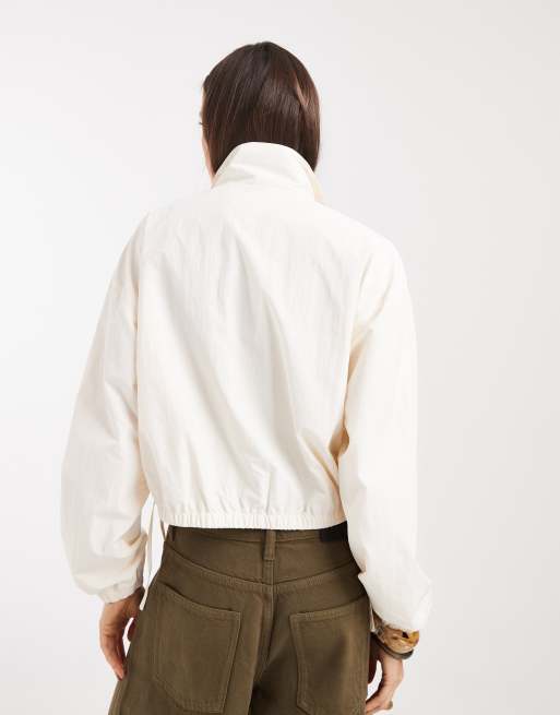 Tommy Jeans - Giacca accollata color crema con laccetti, 4 di 4