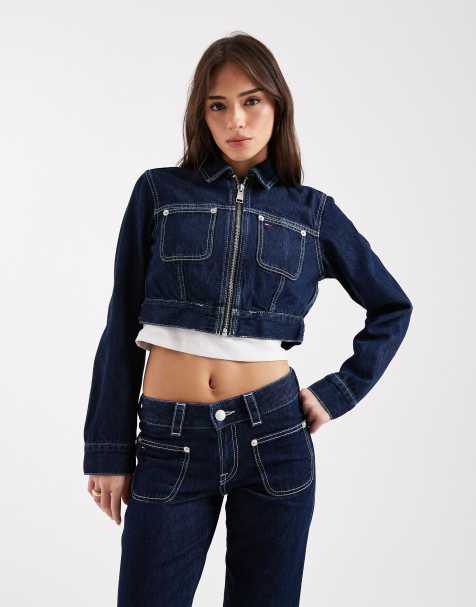 Tommy Jeans - Giacca di jeans corta lavaggio blu scuro in coordinato - view 1