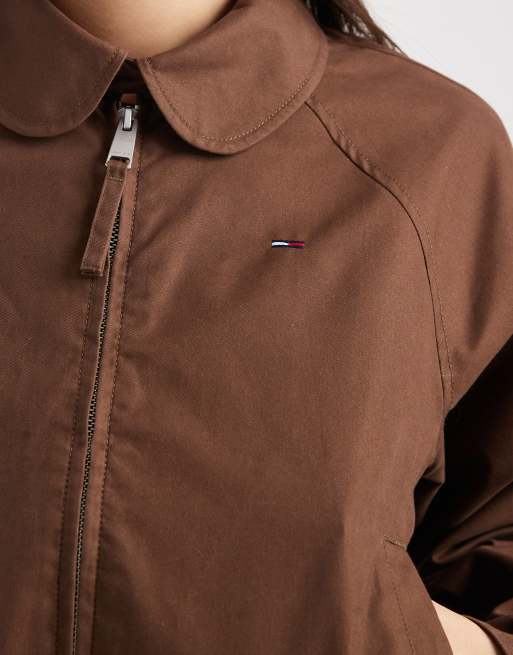Tommy Jeans - Giacca marrone con colletto rotondo, 3 di 4