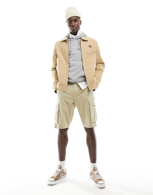 Tommy Jeans - Giacca vestibilità classica in cotone color sabbia, 2 di 4