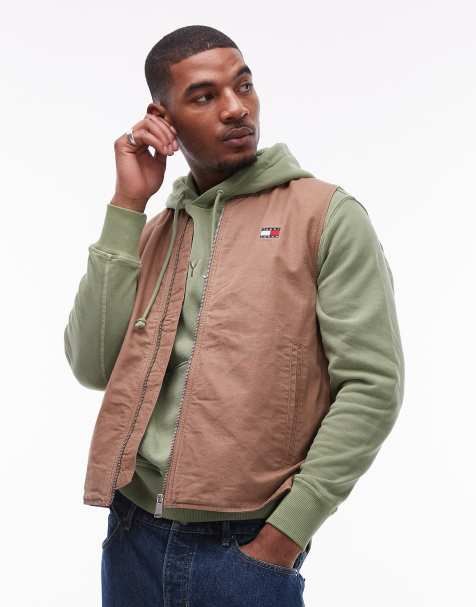 Tommy Jeans - Gilet van denim in bruin - view 1
