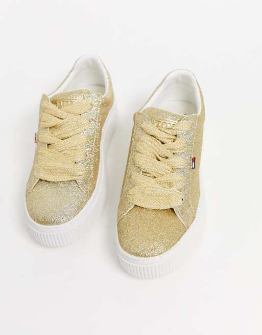 Tommy jeans glitter clearance sneaker