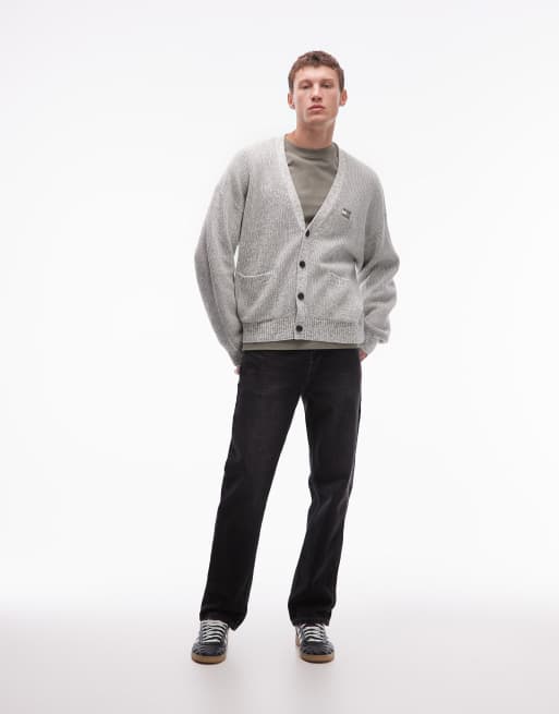 Tommy Jeans – Grå, avslappnad, stickad kofta, 2 av 5