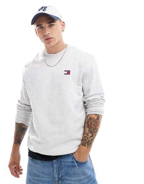 Tommy Jeans – Grå sweatshirt med regular passform och märkeslogga - view 1
