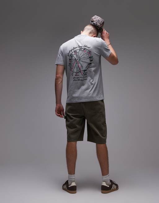Tommy Jeans - Grå T-shirt med forlystelsesprint på ryggen, 3 af 4