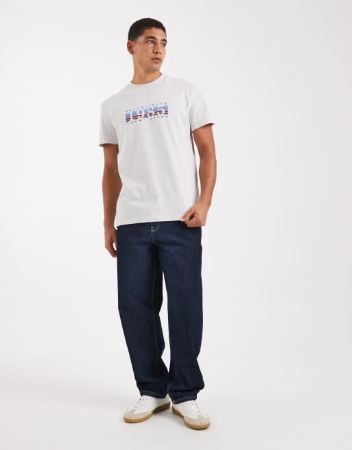 Tommy Jeans - Grå T-shirt med grafisk firkantet 1985-logo, 2 af 5