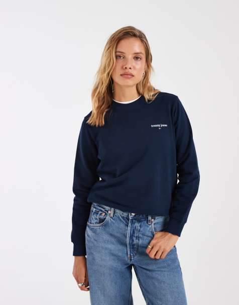 Tommy Jeans – Granatowa bluza z okrągłym dekoltem i logo - view 1