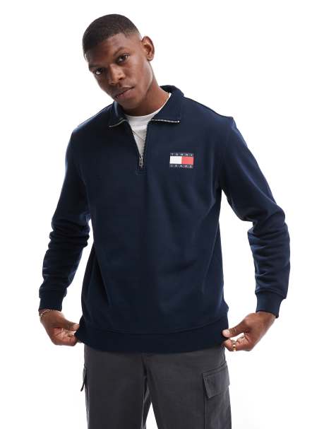 Tommy Jeans – Granatowa bluza z zamkiem pod szyją - view 1